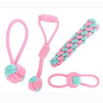 Qpinkpet Dog Toy Pet Toy Pet Supplies Powder Blue Cotton Rope Knot Toys   image 4