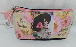 GANZ Brand Born Flawless Aged to Perfection Lady With Wine Glass Makeup Bag image 1