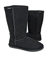 BEARPAW EMMA TALL WINTER BOOTS BLACK II SHEEPSKIN Womens SIZE 11 - $61.38