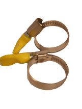 Galvanized Band Pond Hose 3/4&quot; or 20mm Clamps - 2 Pack Designed For Smooth Hose - £11.03 GBP