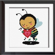 Beezy Stitch: Love Bee Easy Cross Stitch Kit - Counted or Stamped, Complete with - $24.70