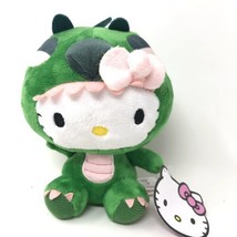 Sanrio Hello Kitty Green Dragon Costume 6 Inch Plush Toy New - £14.84 GBP