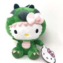 Sanrio Hello Kitty Green Dragon Costume 6 Inch Plush Toy New - $18.95