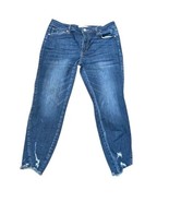 Kancan 13/30 Women&#39;s Mid Rise Distressed Frayed Hem Ankle Skinny Jeans -... - $25.25