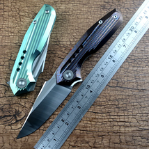 Twosun Knife TS194 Flipper Fast Open Titanium Handle D2 Steel Folding Pocket Kni - £184.38 GBP
