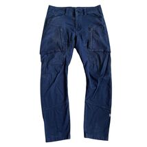 G-Star Raw Men’s Zip Pocket 3D Skinny Cargo Pants Sz 32 Navy Blue Tapered - $39.55