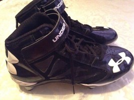 Football Under Armour cleats Size 10.5 Run n Gun shoes DCE black sports athletic - $37.99
