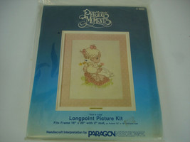 Vintage Paragon Precious Moments Picture Needlepoint Kit Multi-color 12X... - £9.58 GBP