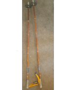NICE Set Vintage Bamboo Ski Poles FINDLAND NORWAY Arvinen &amp; Trak w/ leat... - $130.28 CAD