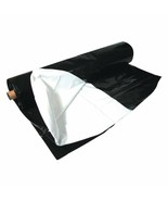 Black &amp; White Film 5.5 Mil 10&#39; x 50&#39; ft Reflective Poly Light Sheet Roll... - $73.10 CAD