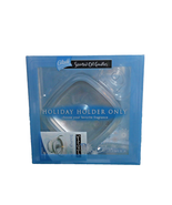 Glade Holiday Holder For Scented Oil Candles Silver Glass Holder Only New! - $16.28 CAD