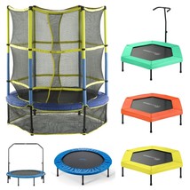 55&quot; Mini Kids Trampoline + Round or Hexagonal Foldable Fitness Rebounder... - $5,049.83 MXN+