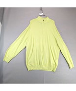 Tiger Woods Collection Men&#39;s XXL 1/4 Zip Knit Sweater Lime Mock Neck Spo... - $42.13 CAD