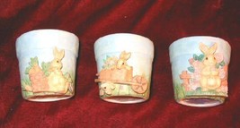 3 NEW RUSS Spring Easter Bunny Candle & Holder - $19.99