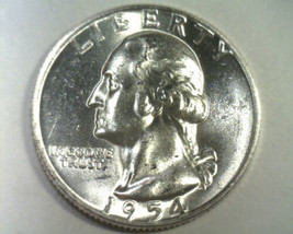 1954 Washington Quarter Choice Uncirculated+ Ch. Unc.+ Nice Original Coin - £12.64 GBP