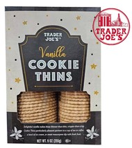 Trader Joe&#39;s Vanilla Cookie Thins 9 oz Each Pack NEW ITEM LIMITED - $13.40