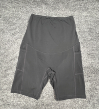 PoshDivah Maternity Over The Belly Bicycle Shorts Womens XL Black Side P... - £15.75 GBP