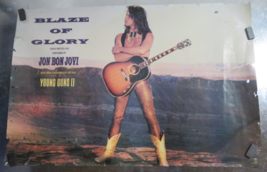 Vintage Jon Bon Jovi Poster Blaze of Glory Young Guns II 24x36 - £11.66 GBP