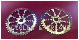 NEW! VINTAGE LOWRIDER FLAT TWISTED SPROCKET 44 TEETH FOR 26&quot;BIKE, CHROME... - £52.98 GBP+