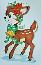 1979 Beistle Reindeer With Bells Die Cut Wall Hanging 13.5&quot; x 8&quot; New - £11.98 GBP