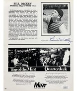 BILL DICKEY Autographed SIGNED 8&quot;x11&quot; Program Picture N.Y. YANKEES HOF J... - $559.03 MXN