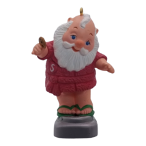 Vintage Christmas Ornament Hallmark Tipping the Scales Santa Claus 1986 Scale - $7.94
