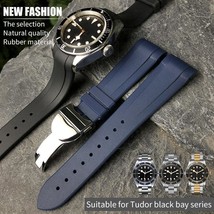 22mm 20mm Natural Rubber Silione Watch Band for Tudor Black Bay Gmt 1958... - $23.49+