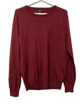 J. Crew Sweater Womens Merino Wool Blend sweater Dark Red Burgundy Pullover - £19.79 GBP