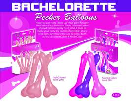 Pecker balloons asst 6pc box - £24.26 GBP