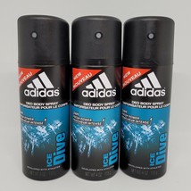 Pack of 3 Adidas ICE DIVE Deodorant Body Spray 24H Fresh Power 4 oz For Men - £20.64 GBP