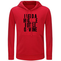 I Need A Huge Bottle Of Wine Funny Hoodie Unisex Sweatshirt Sarcasm Slogan Hoody - £20.58 GBP