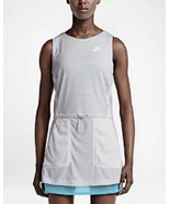 NWT Women&#39;s Nike Gray/Blue Sleeveless Premium Pack Sporty Dress Sz Medium - £61.91 GBP