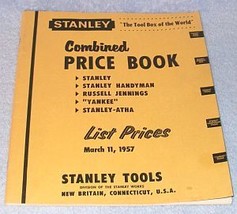 Vintage Stanley Tool Illustrated Price Book Catalog 1957 New Britain Conn - £31.75 GBP