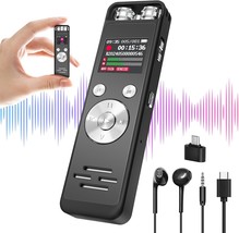 64Gb Digital Voice Recorder With Playback,Voice Activated Recorder With Noise - £35.46 GBP