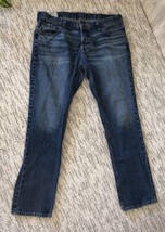 Hollister Mens 36x32 Dark Wash Epic Flex Skinny Jeans Denim Pant - £11.53 GBP