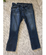 Hollister Mens 36x32 Dark Wash Epic Flex Skinny Jeans Denim Pant - £11.65 GBP