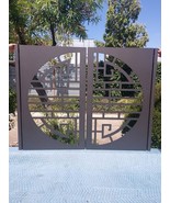 Contemporary dual metal gate, Modern Metal Gate, Custom size Art Pedestrian - $43,201.76 MXN