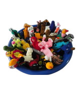 Lot 50 Peruvian Wool Finger Puppets Toys Handmade Collectable New Art Peru - $40.00
