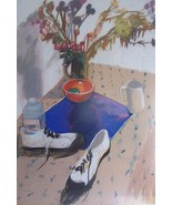 Original &amp; Signed Galya Pillin Tarmu Large Still Life Pastel Painting LI... - €5.169,28 EUR