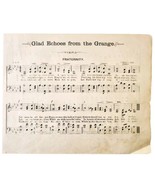 1881 Fraternity Victorian Sheet Music Ohio State Grange Agriculture 1st ... - £15.81 GBP