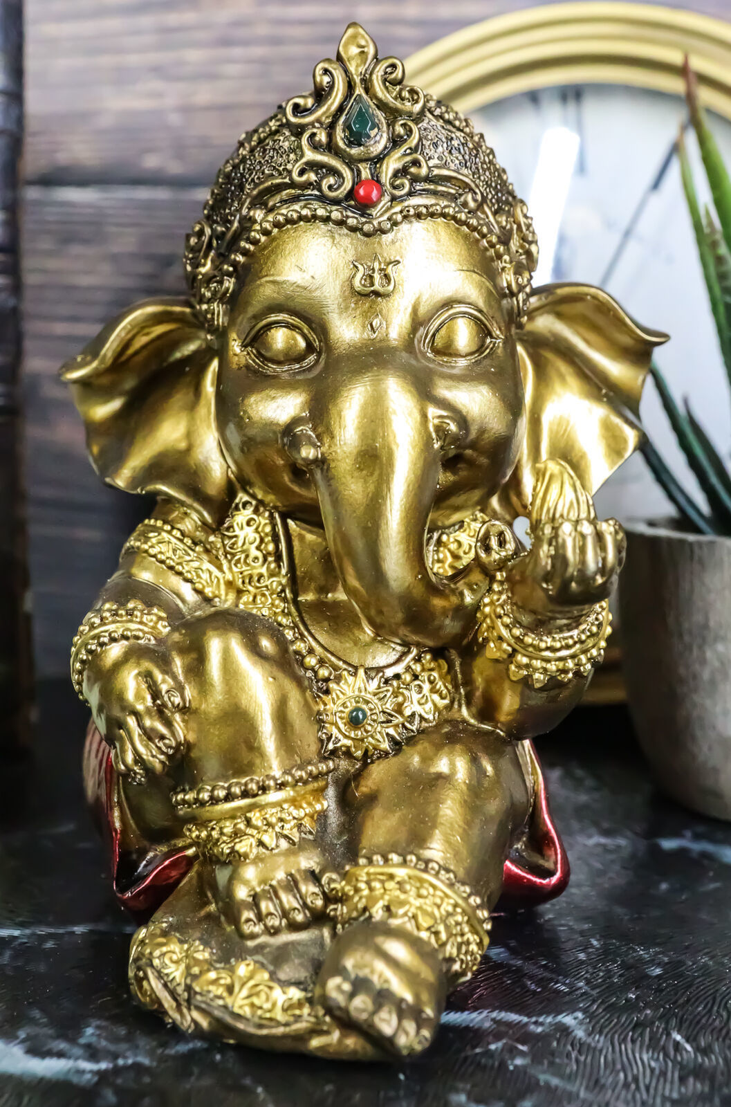 Vastu Hindu Elephant God Baby Ganesha Ganapati With Fire Ember In Hand F... - $19.99