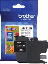 Brother Lc3011Bk Single Pack Standard Cartridge Yield Up To 200 Pages Black Ink. - £33.17 GBP