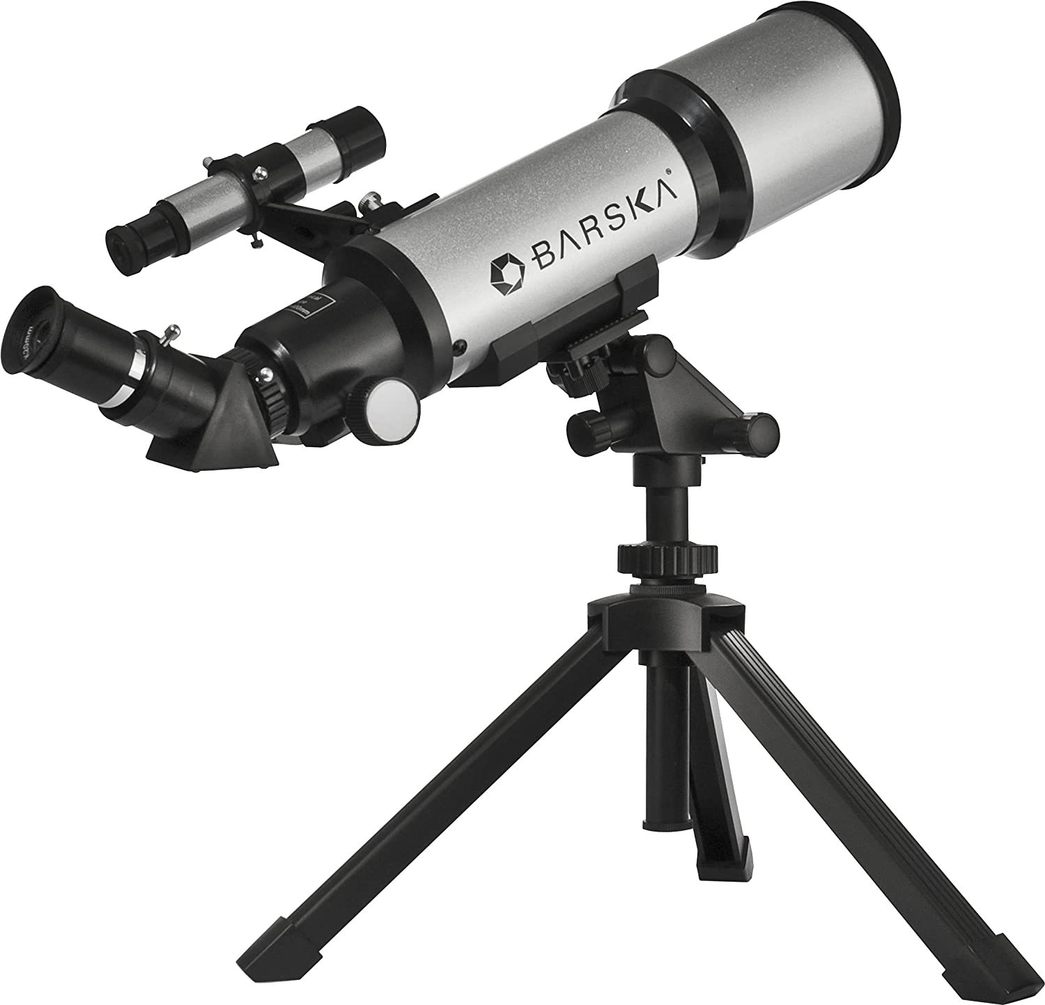 BARSKA Starwatcher 400x70mm Refractor Telescope w/ Tabletop Tripod & Carry Case - $78.99