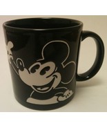 Disney Mickey Mouse Black and White Coffee Mug Cup 3D Etched Art Deco De... - £11.01 GBP