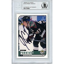 Jeremy Roenick Arizona Coyotes Auto 1998 Upper Deck Signed On-Card Beckett - £48.19 GBP