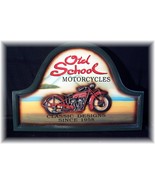 LG. &quot;OLD SCHOOL&quot; MOTORCYCLE DECORATIVE 3-D WALL PLAQUE - $24.95