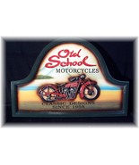 LG. &quot;OLD SCHOOL&quot; MOTORCYCLE DECORATIVE 3-D WALL PLAQUE - £20.00 GBP