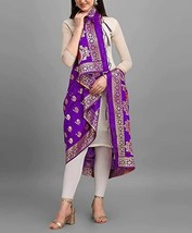 Banarsi Dupatta Silk Zari ethnic Indian Chunni Women/Girls Wedding/partywear PL - £21.20 GBP