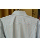 ROBERT TALBOTT Shirt Stripes Light Blue White L - £51.37 GBP