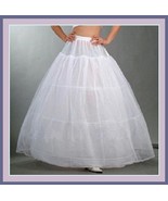 White Ball Gown Style Gala A-Line Tulle Petticoat w/ 3 Hoops Underskirt ... - £31.59 GBP